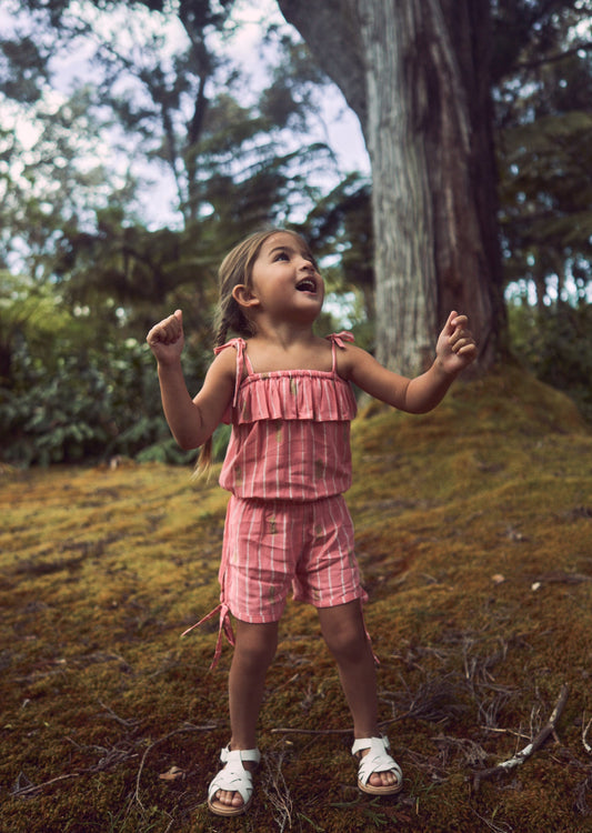 Kalei Girl's Hawaiian Romper Pineapple