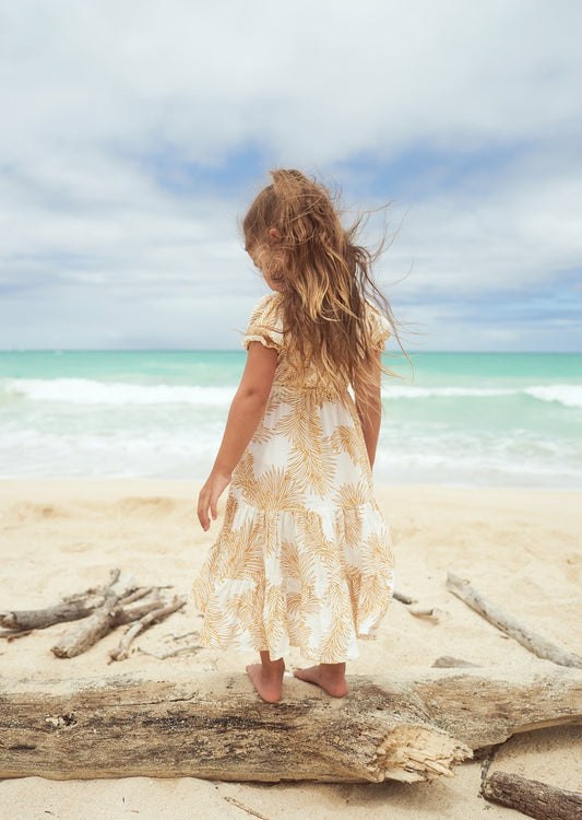 Nalani Girl's Outline Leaves Dress