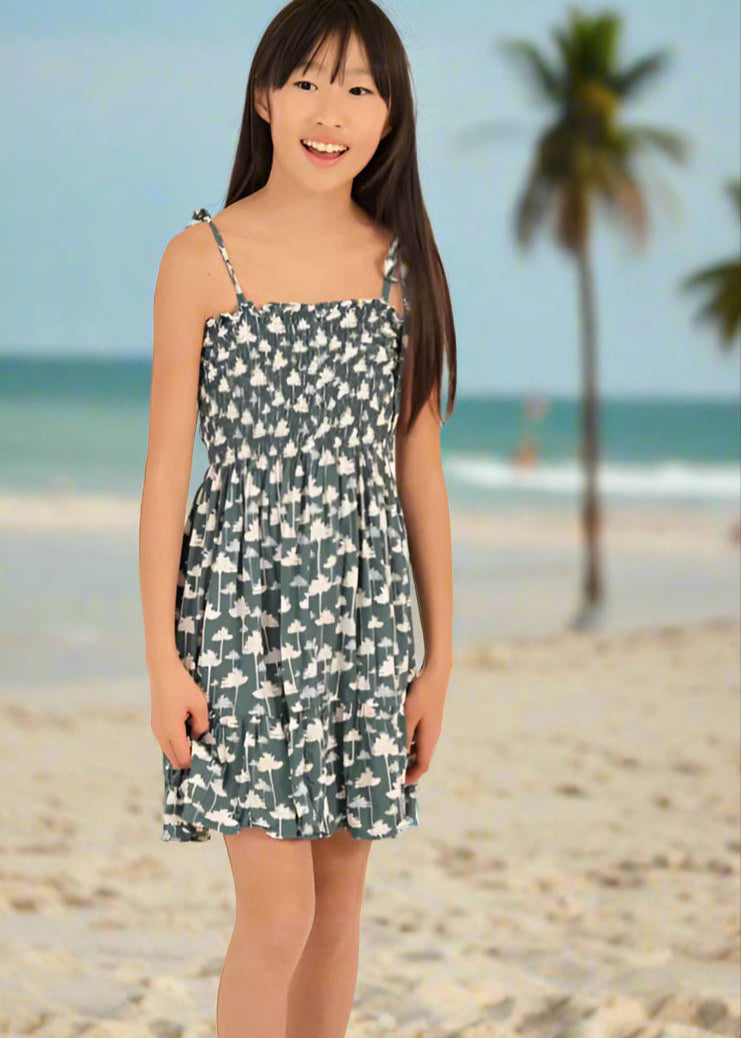 Girl's Lanipo Hawaiian Palm Tree Dress Angels by the Sea Hawaii Girl's Lanipo Hawaiian Palm Tree Dress Angels by the Sea Hawaii