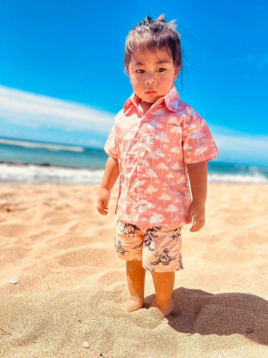 Boy's Lanipo Hawaiian Palm Tree Shirt