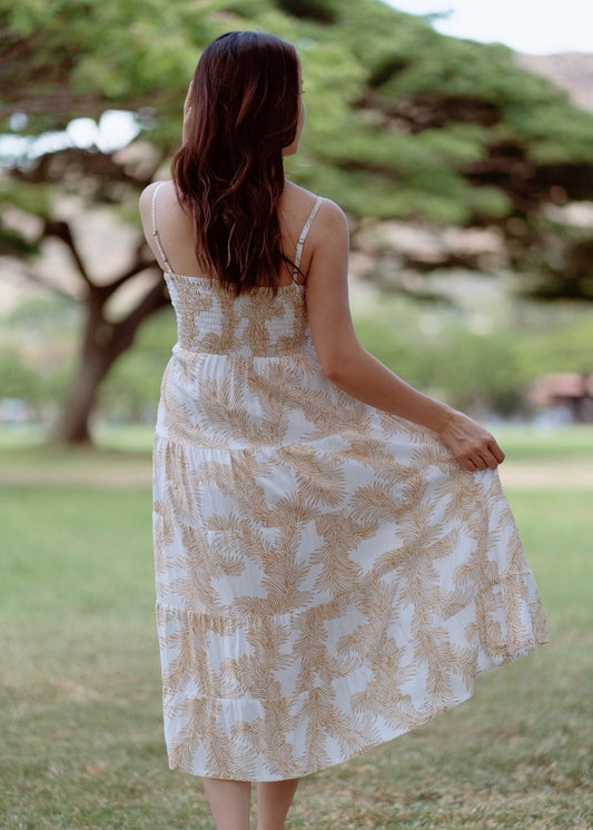 Kali Outline Leaves Dress