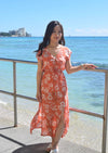 Okika Pineapple Print Hawaiian Dress