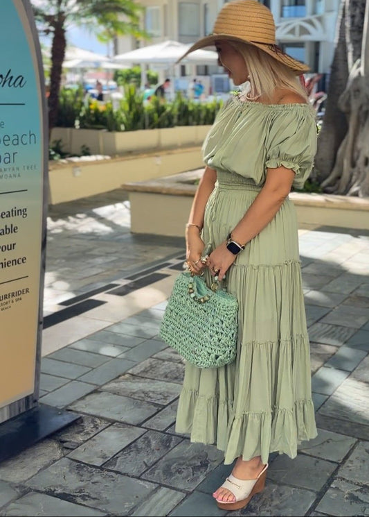 Roa Rayon Skirt With Elastic Waist