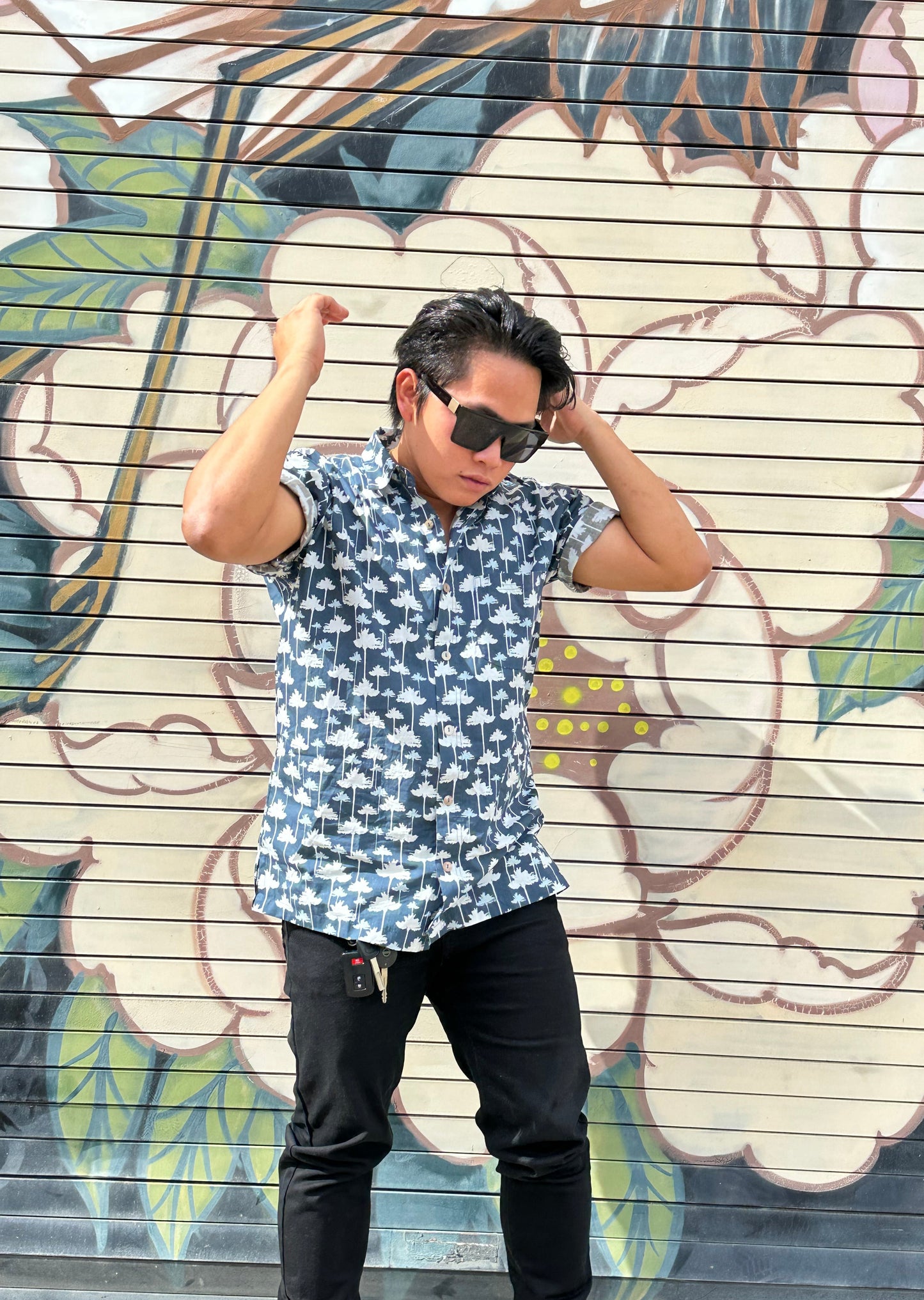 ハワイアンヤシの木シャツ