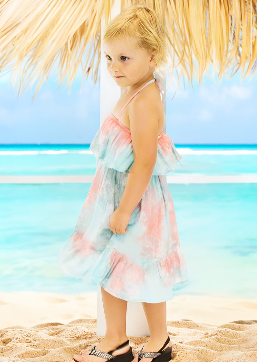 Moana Girl 的烟色夏威夷扎染连衣裙