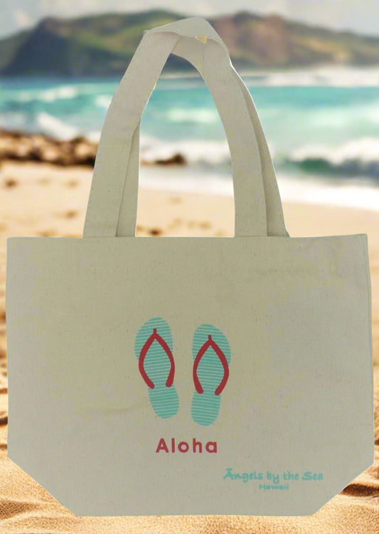 Aloha Slipper Hawaiian Canvas Tote Bag