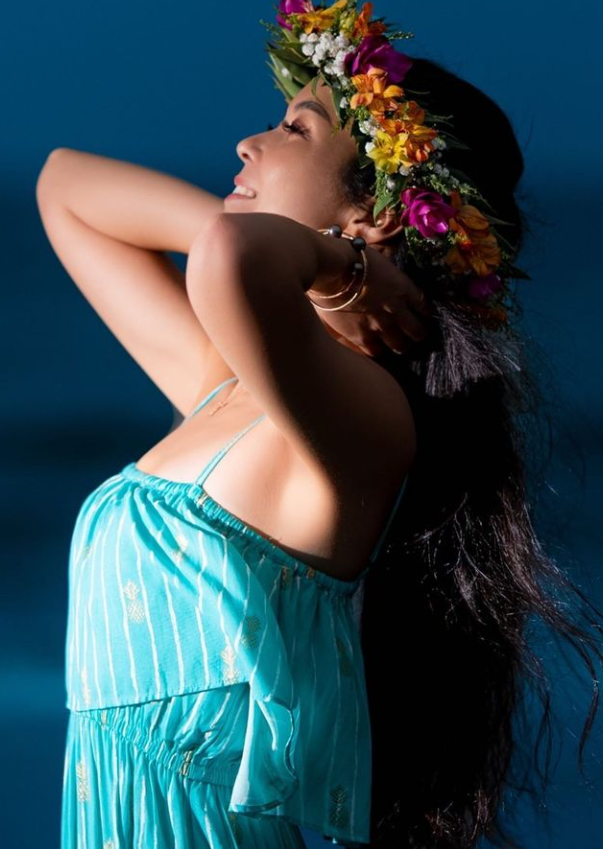 Moana Long Hawaiian Dress Pineapple Print Angels by the Sea Hawaii Moana Long Hawaiian Dress Pineapple Print Angels by the Sea Hawaii