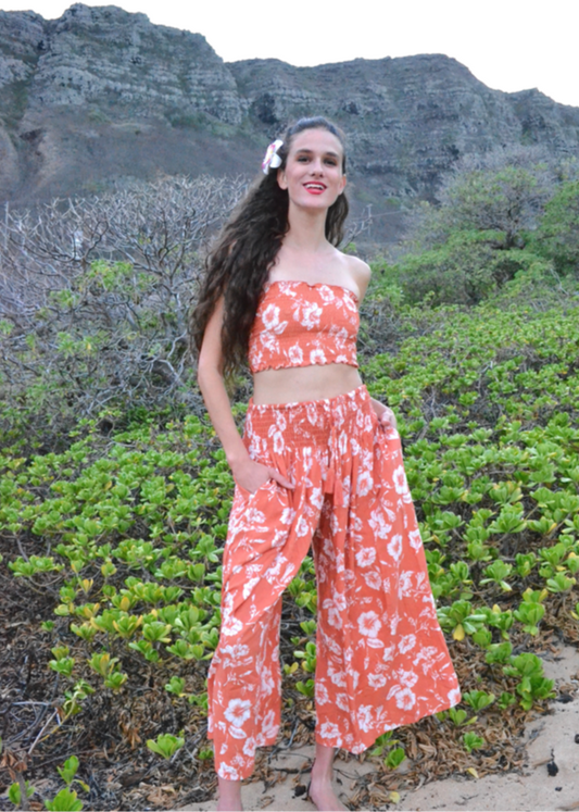 Kimo Hawaiian Hibiscus Pants