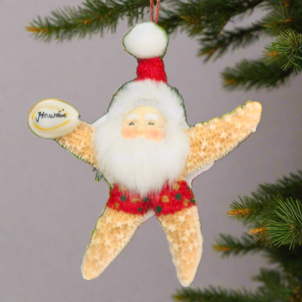 Santa Sugar Starfish Ornament
