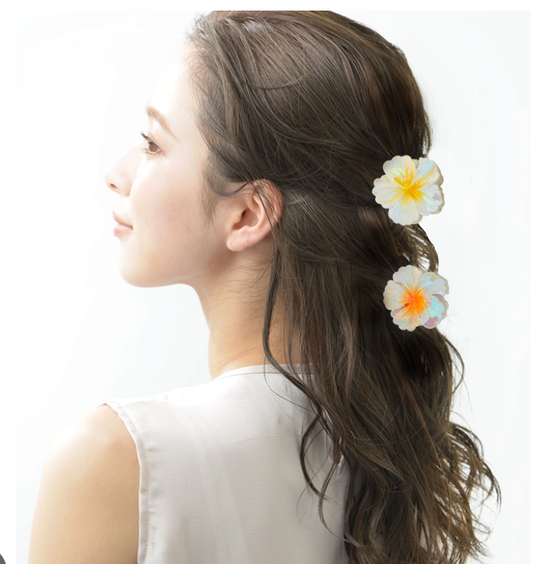 Sunset Hibiscus Clip