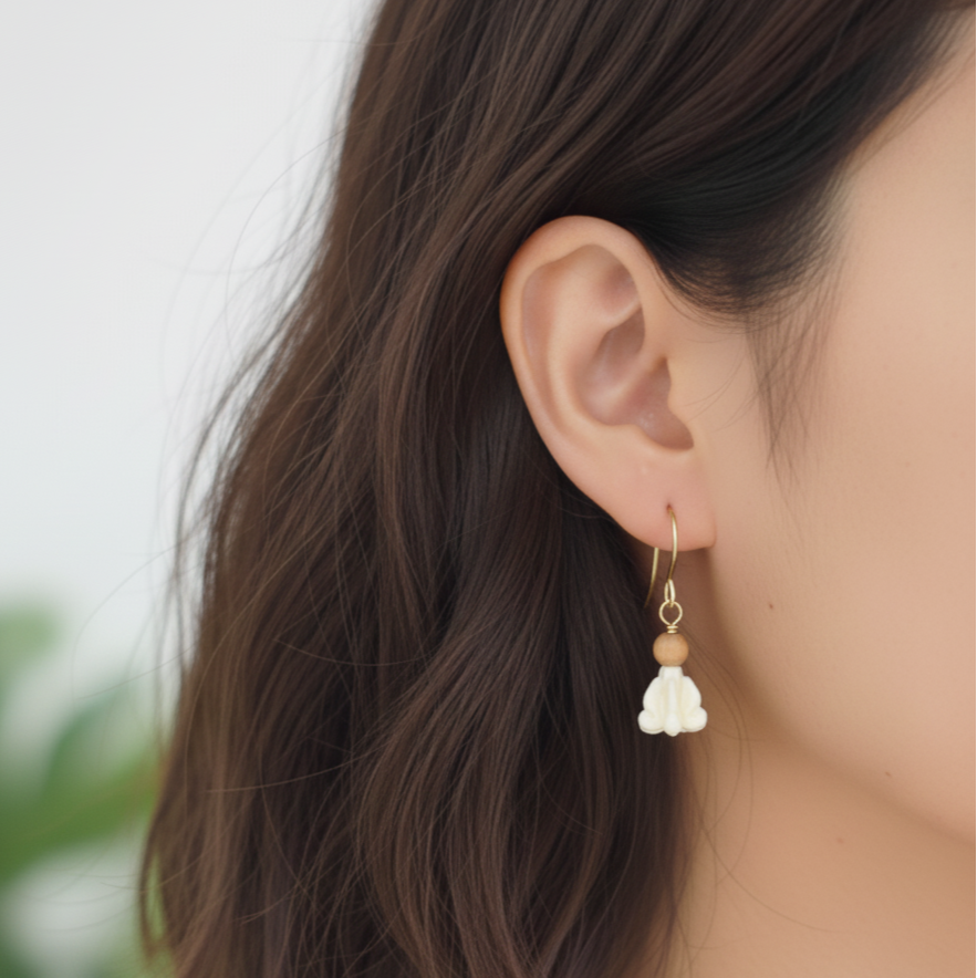 Single Crown Flower Earring