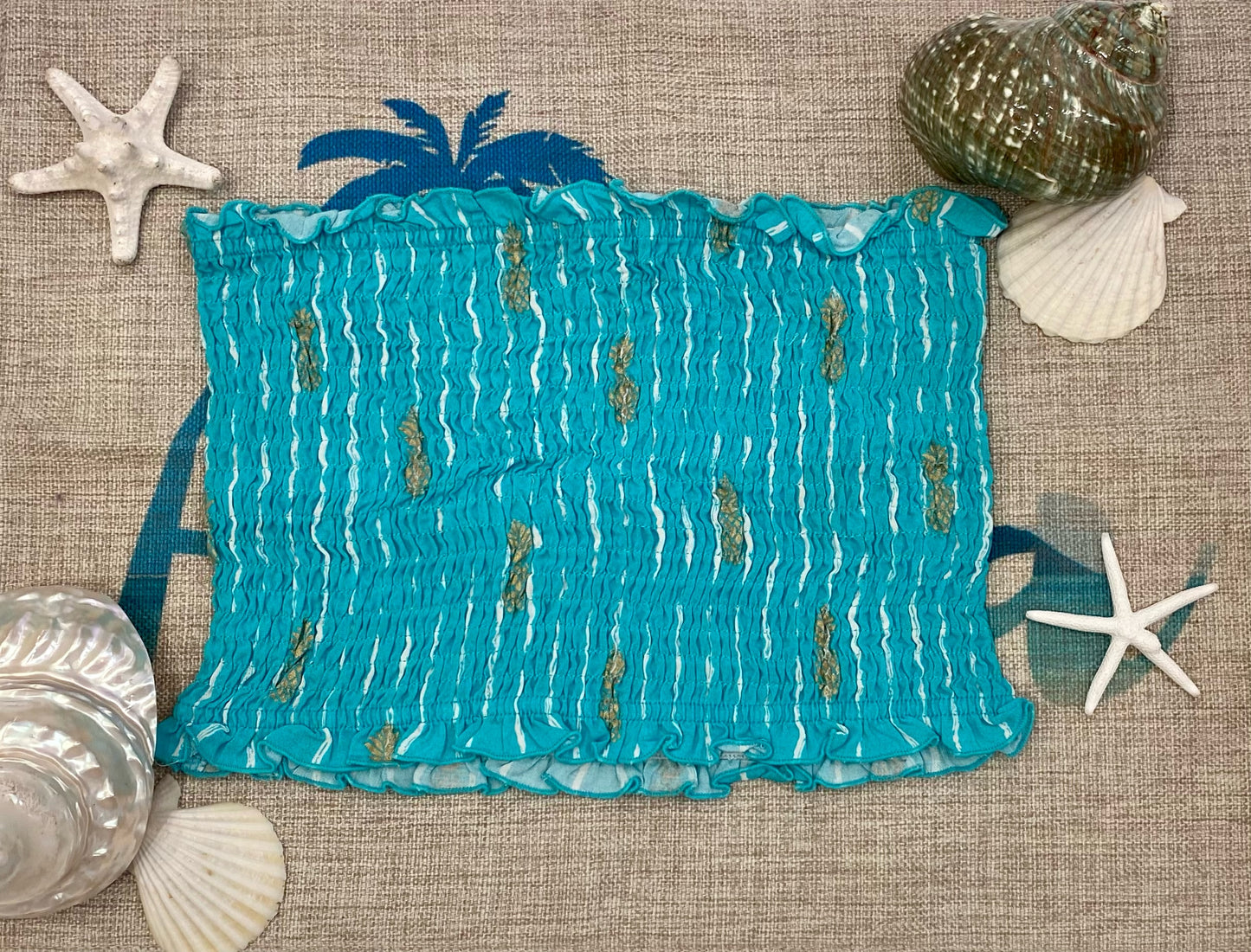 Bandeau Pineapple Print