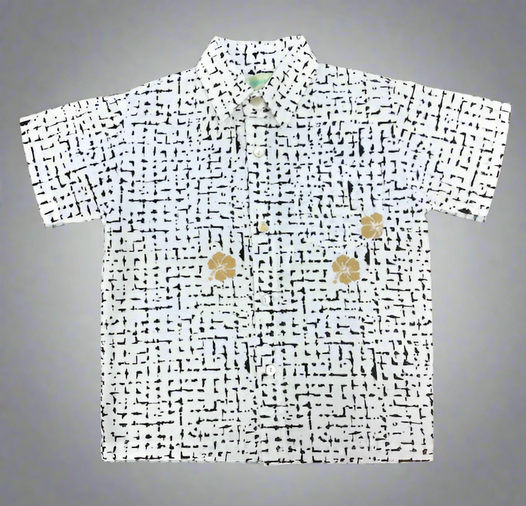 男童衬衫 金色芙蓉印花