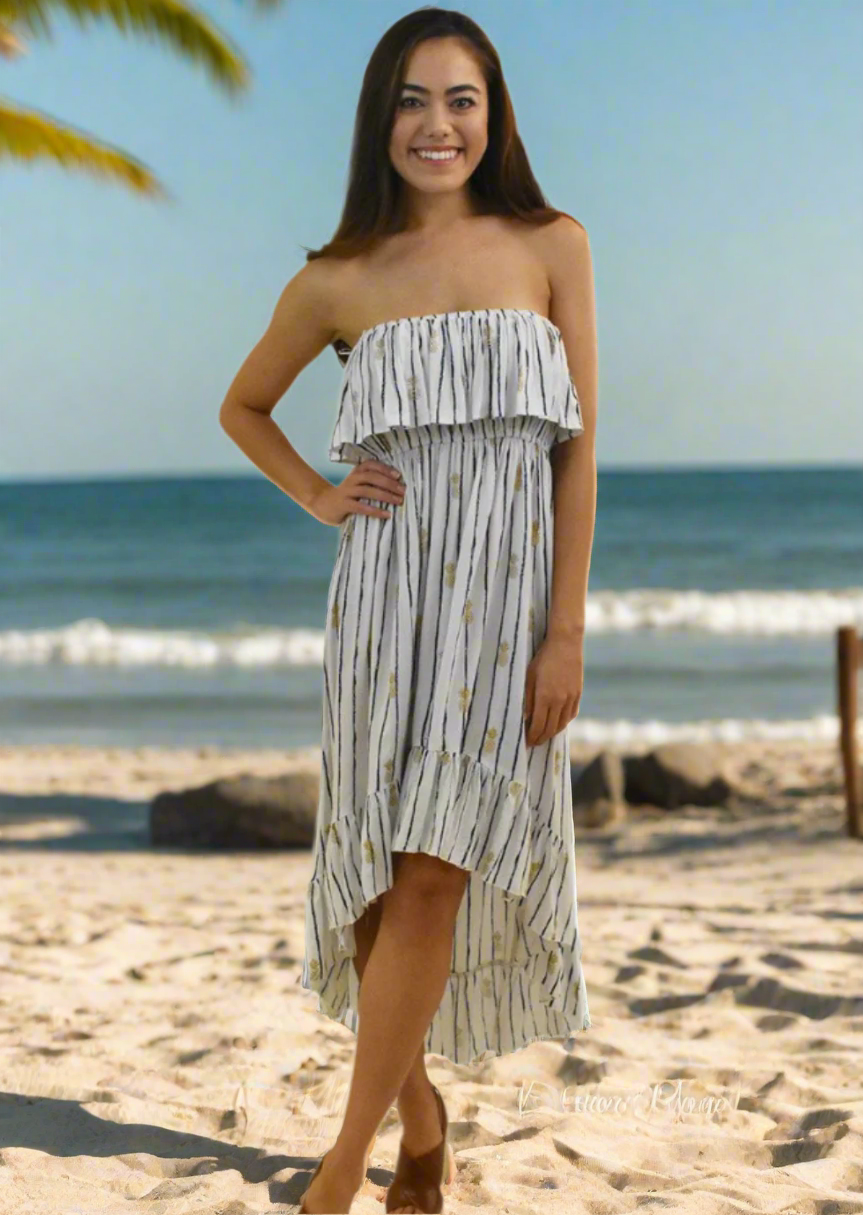 Lanikai Hawaiian Dress Pineapple Print