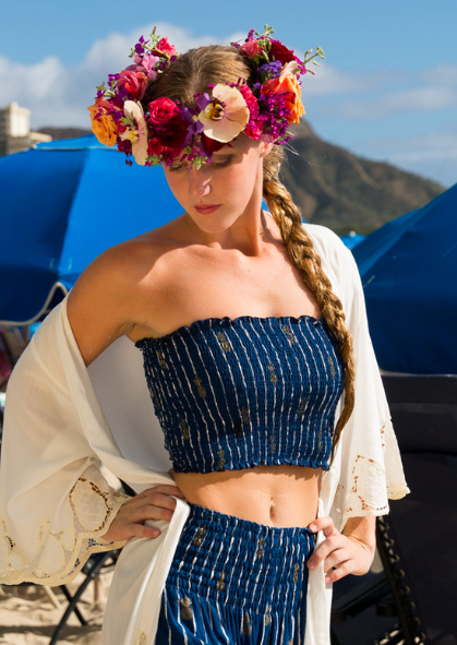 Bandeau Pineapple Print