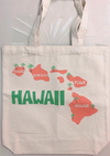 Aloha Pineapple Palm Tree Hawaiian Canvas Tote Bag
