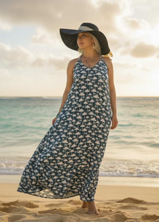 Lanipo Hawaiian Palm Tree Dress