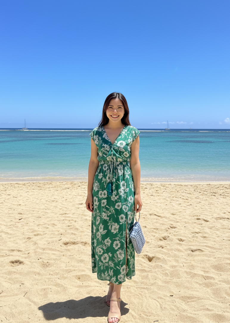 Loha 夏威夷芙蓉花连衣裙