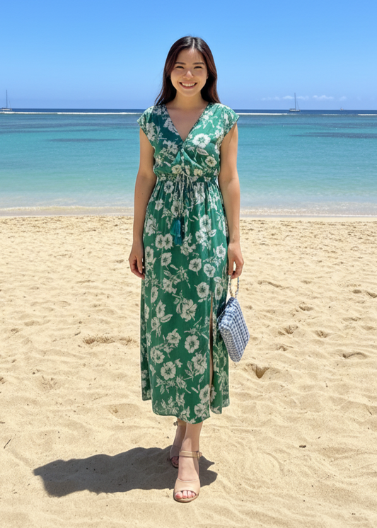 Loha 夏威夷芙蓉花连衣裙
