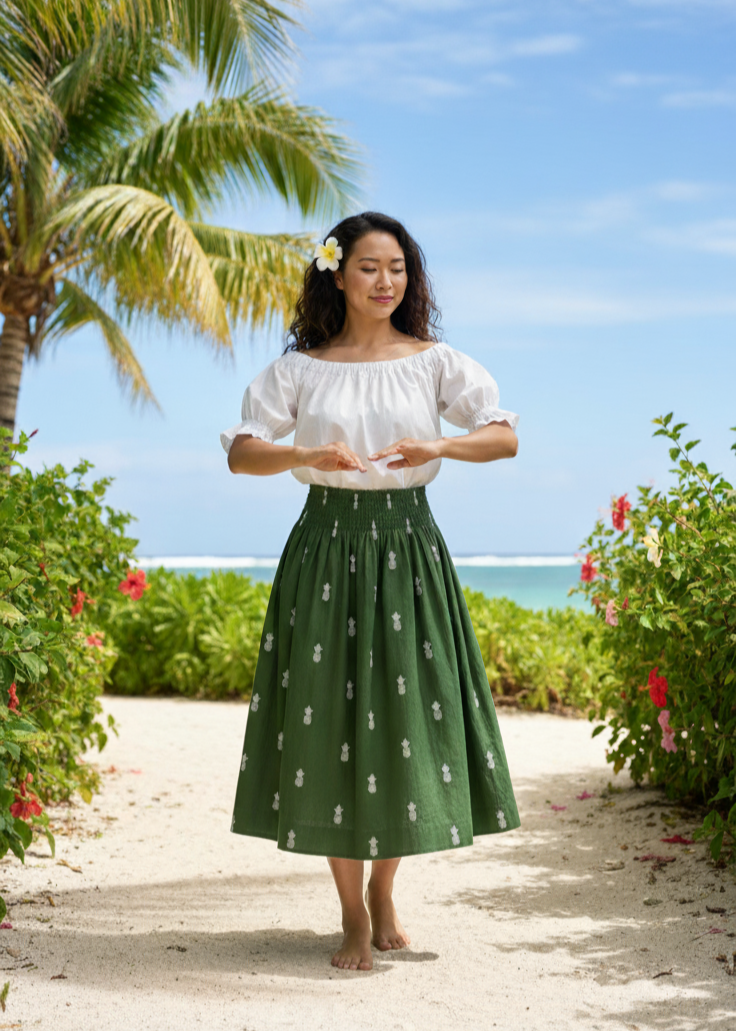 Kolika Linen Pineapple Skirt