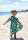 女の子用Lanipoハワイアンヤシの木ドレス