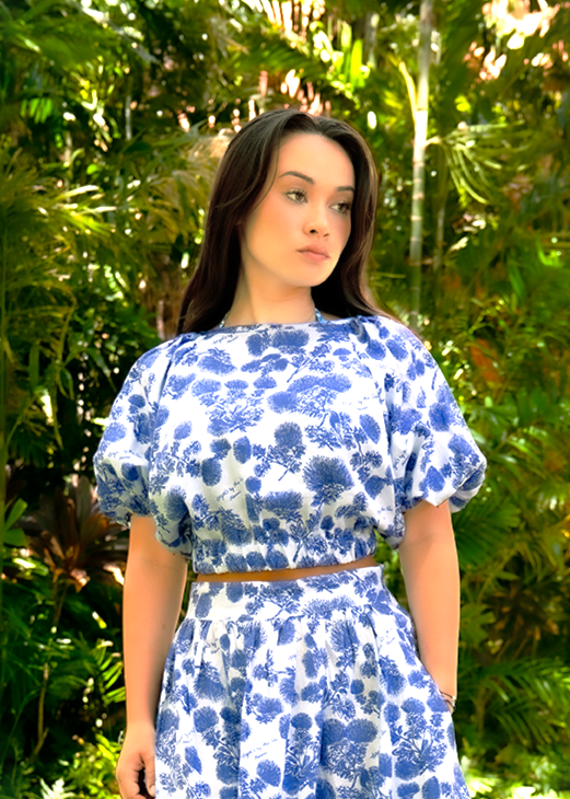 Everly Ohia Lehua Puff Sleeve Top