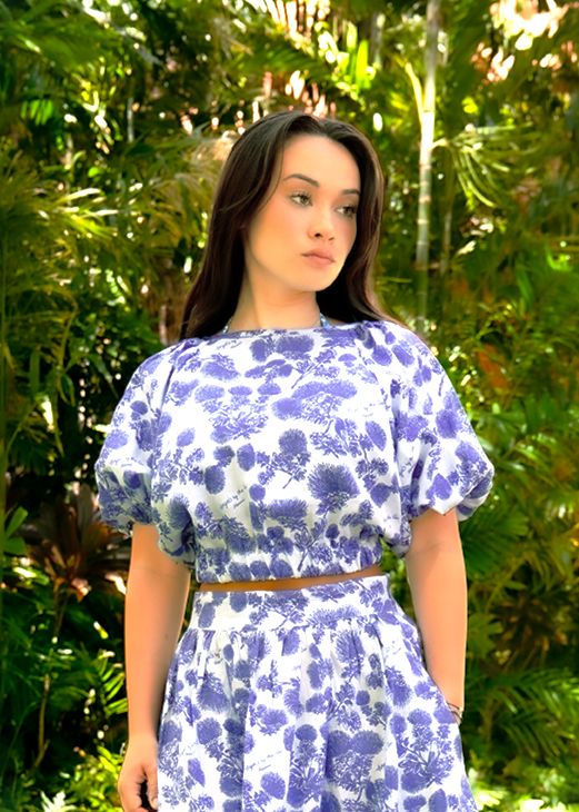 Everly Ohia Lehua Puff Sleeve Top