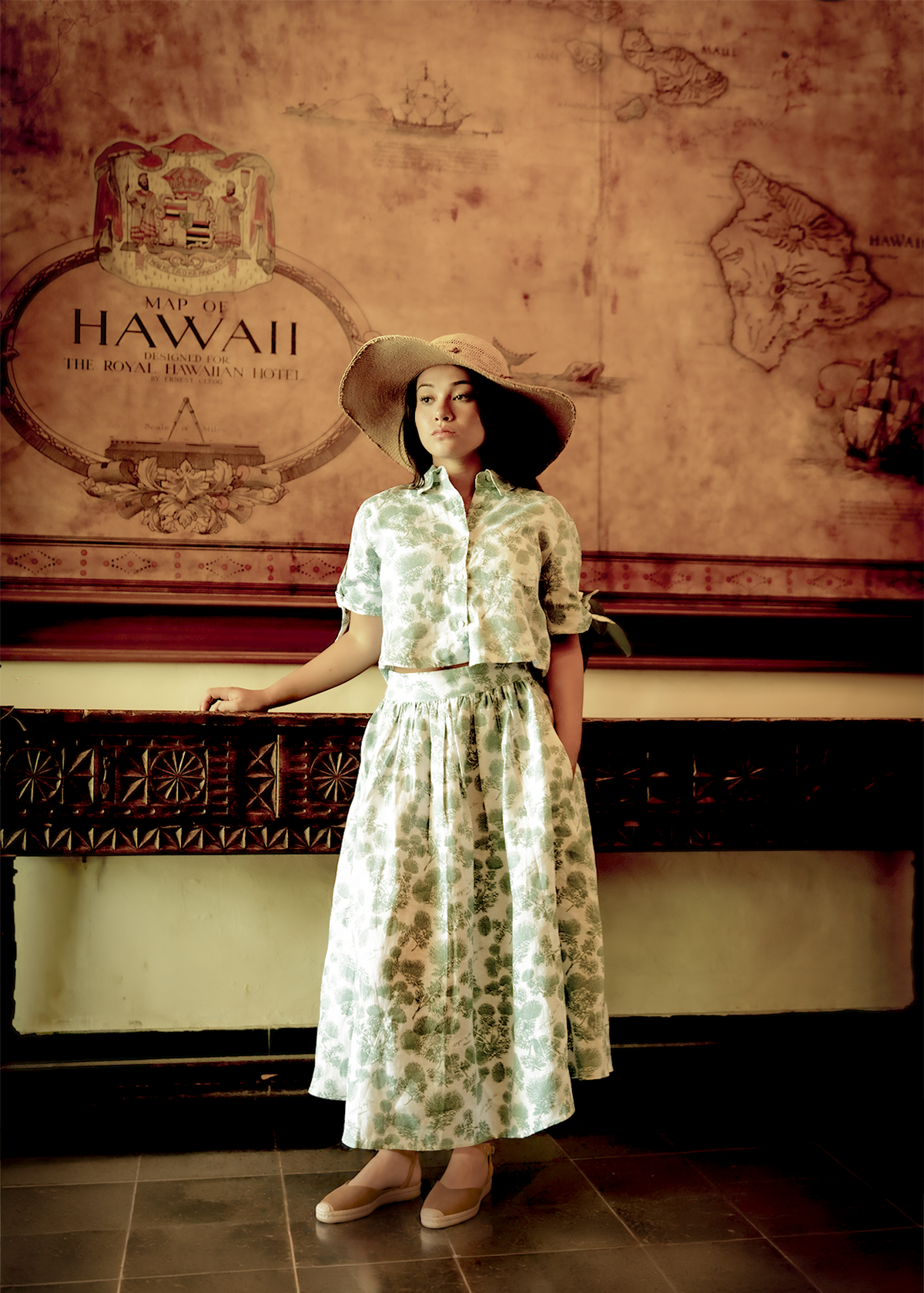 Belle Ohia Lehua Linen Skirt