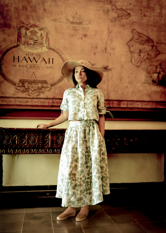 Belle Ohia Lehua Linen Skirt