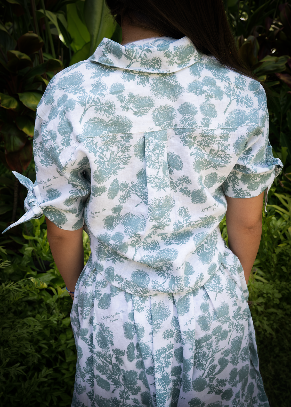 Coco Ohia Lehua Linen Button Shirt