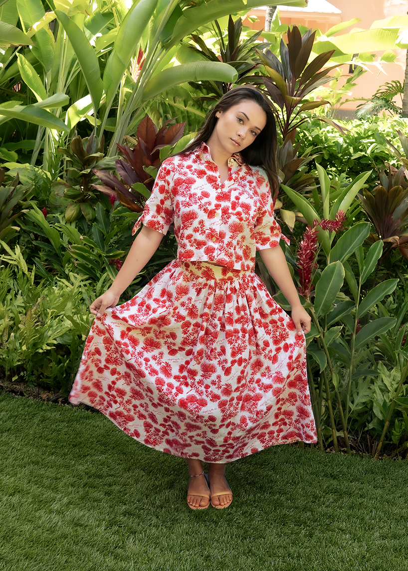 Belle Ohia Lehua Linen Skirt