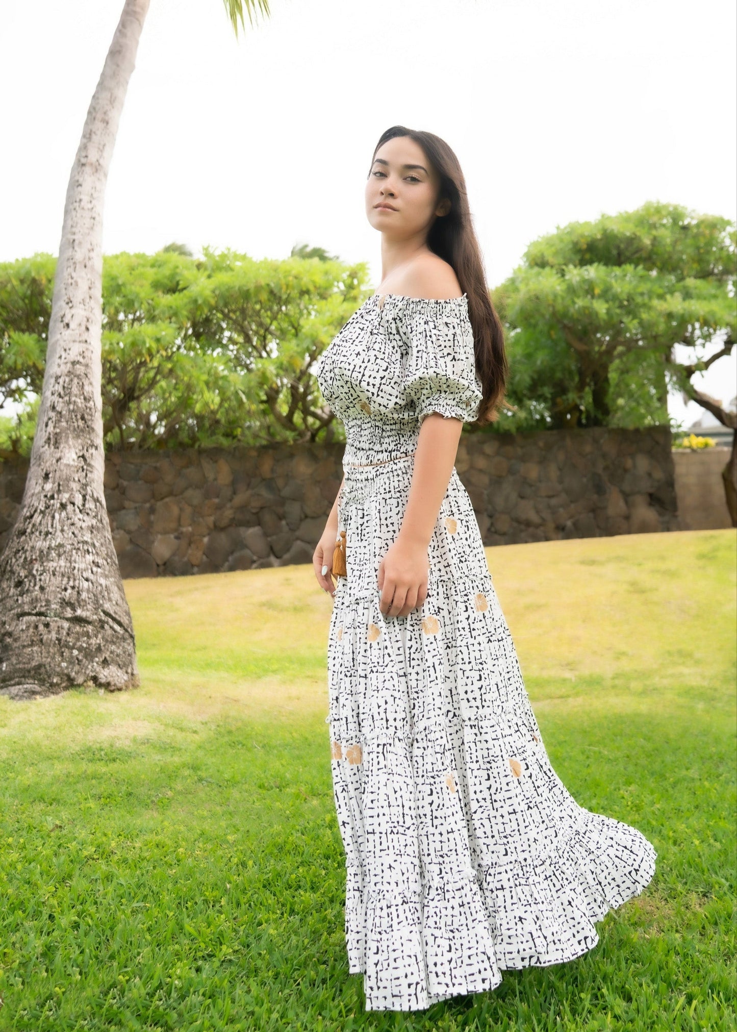 Roa Golden Hibiscus Skirt