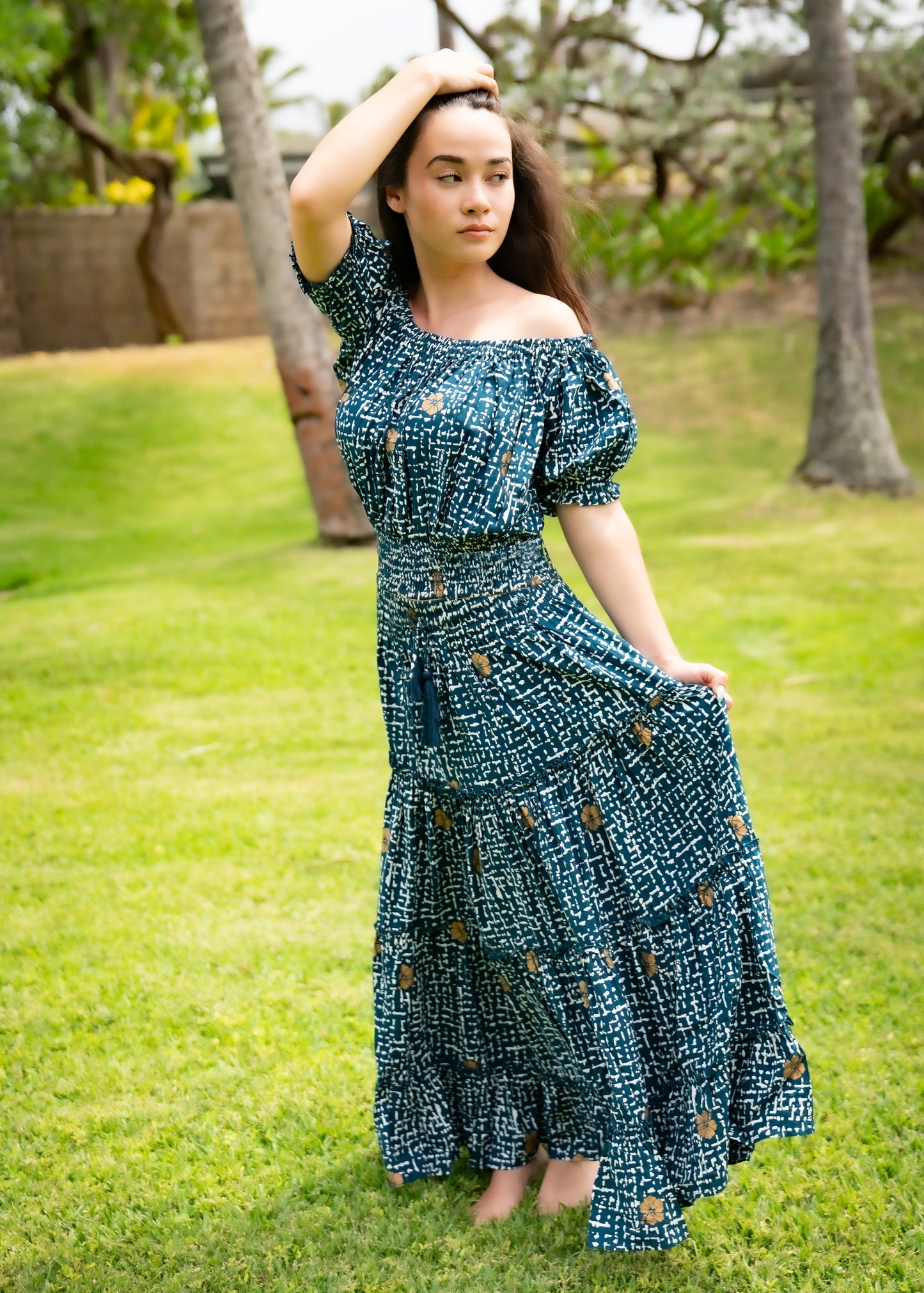 Roa Golden Hibiscus Skirt