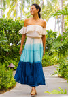 Kumu Dress Lace W/Print Palm 100% Rayon Woven