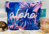 Aloha Rainbow Blue Hawaiian Pouch
