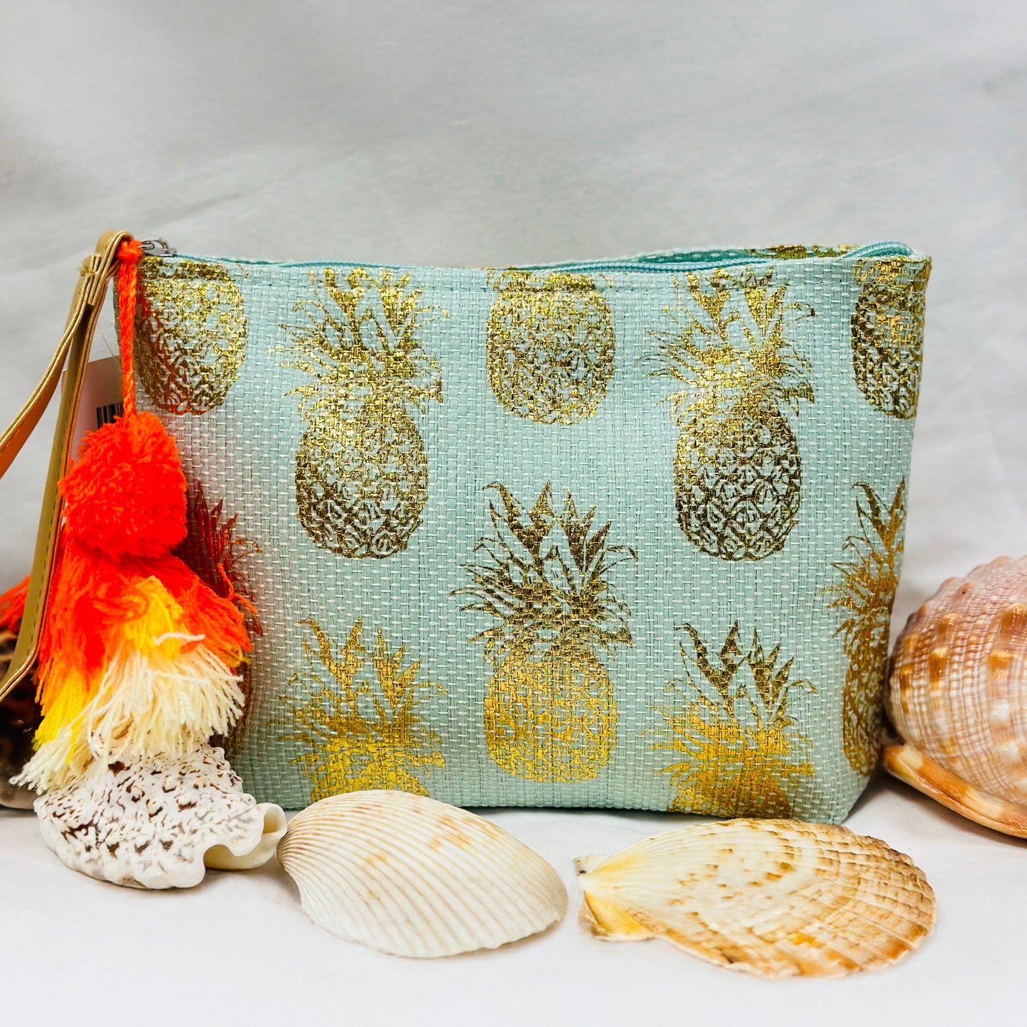 Small Pineapple Zipper Hawaiian Pouch