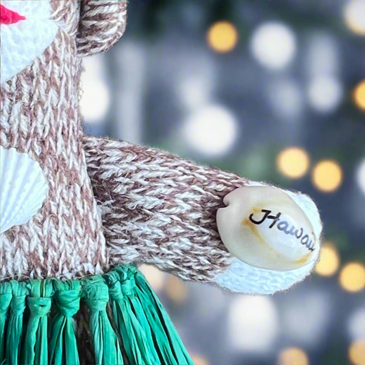 Boy/Girl Sock Monkey/Surf Board Ornament