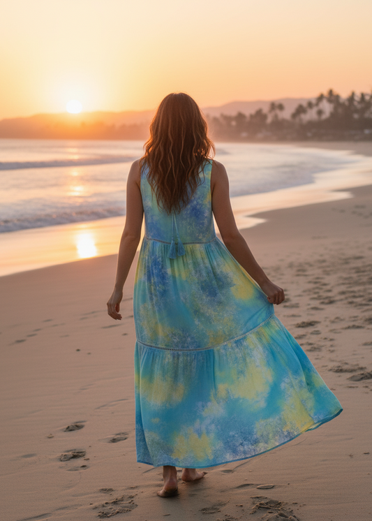 Smoke Long Tie Dye Dress