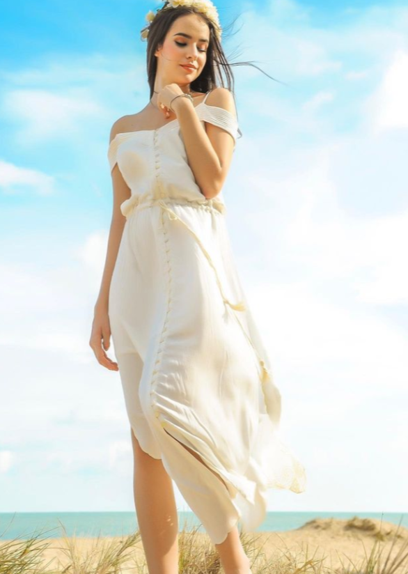 Lily Long Hawaiian Dress Angels by the Sea Hawaii