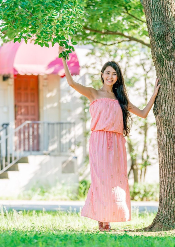 Kaipo Long Hawaiian Dress in Pineapple Print