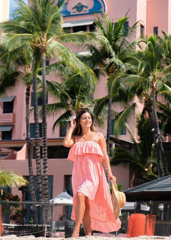 Ala Short Women's Hawaiian Dress Pineapple Print