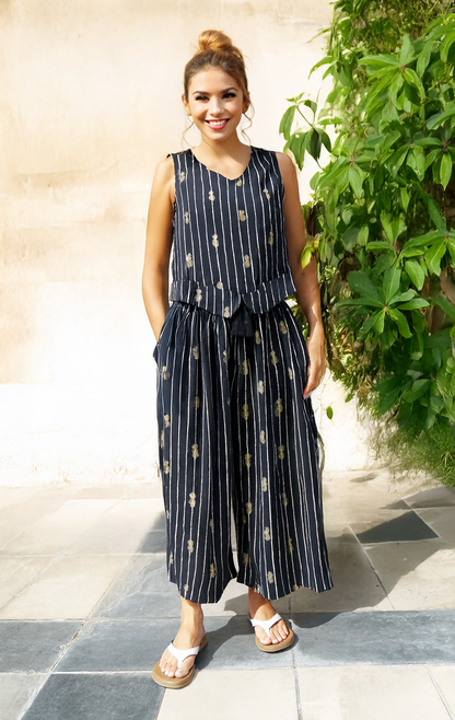 Pineapple Print Wide Hawaiian Pants