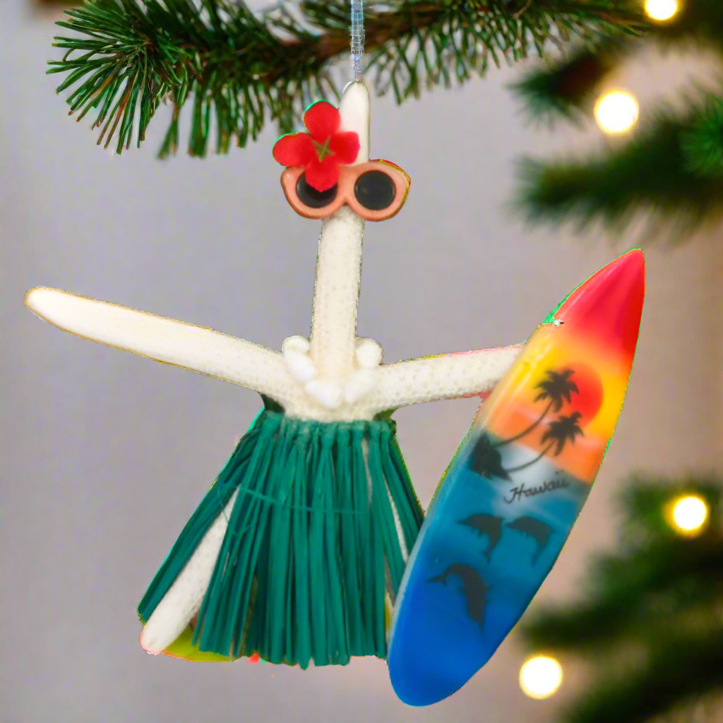 Starfish Wahine Surfboard Ornament