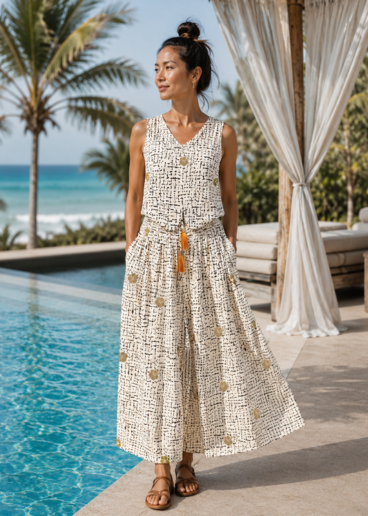 Kimo Golden Hibiscus Pants