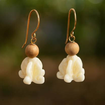 Single Crown Flower Earring