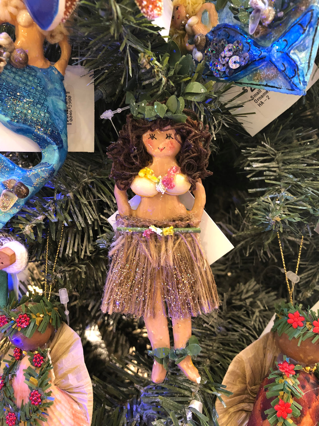 Small HulaGirl Ornament