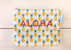Aloha Leaf Pink Hawaiian Pouch