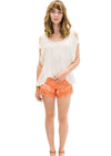  Embroidered Shorts in coral 