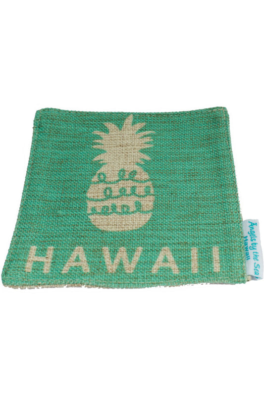 Hemp Coaster. Pineapple with Hawaii