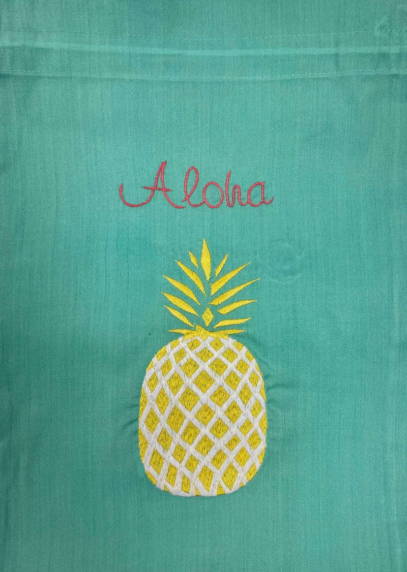 Aloha Pineapple Embroidered Travel Sack